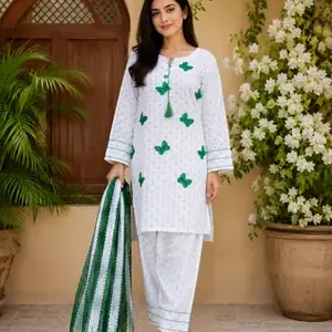 14 August 3 Pcs Women's Stitched Fancy Embroidered Suit