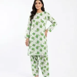 2 Pcs Women's Unstitched Printed Suit