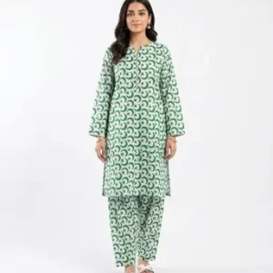 2 Pcs Women's Unstitched Printed Suit
