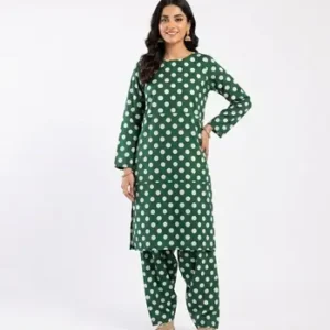 2 Pcs Women's Unstitched Printed Suit