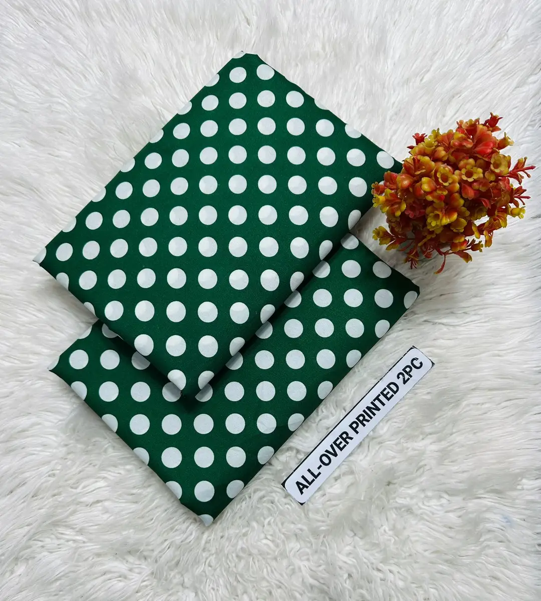 2 Pcs Women's Unstitched Printed Suit