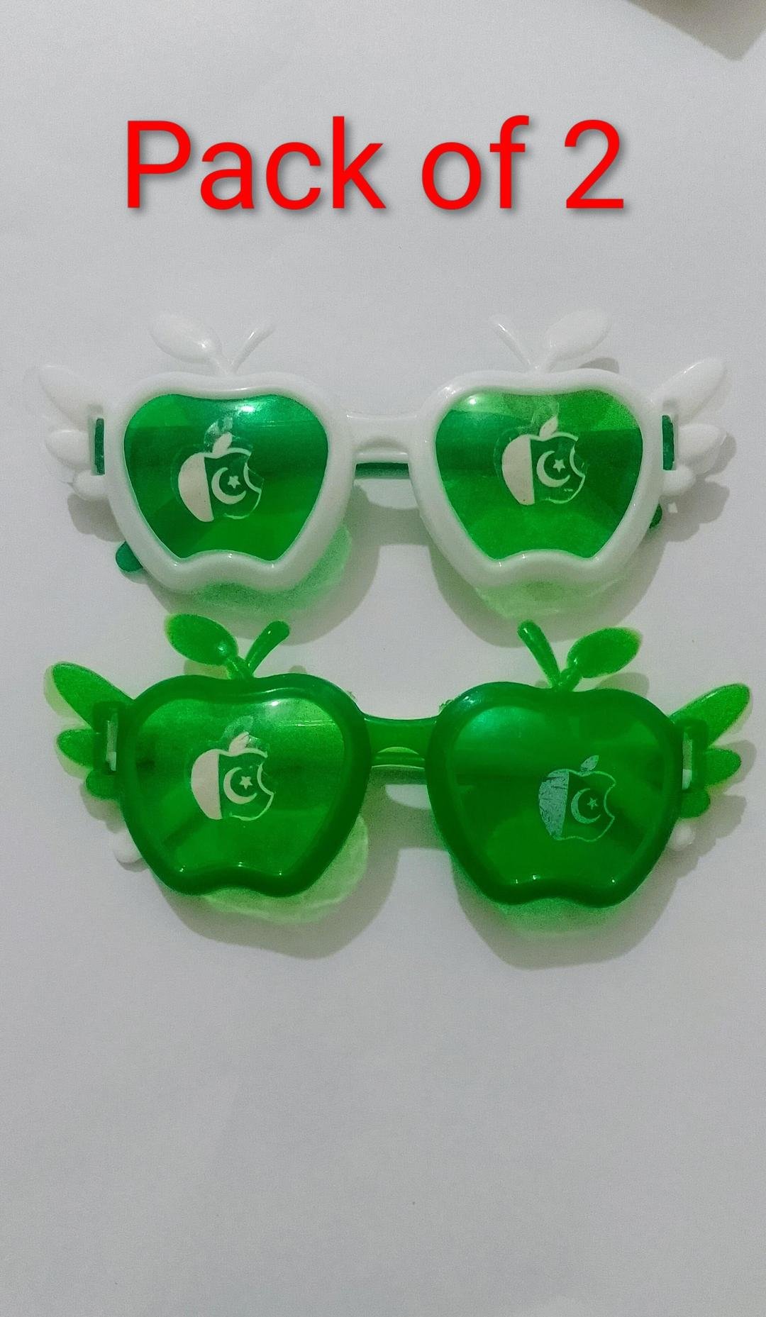 14th August Sunglasses Pack of 2 Green Pakistan Flag