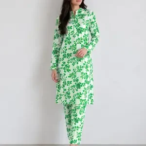 2 Pcs Women's Unstitched Printed Suit
