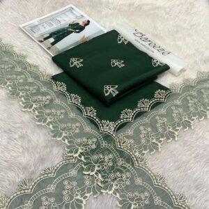 Green Embroidered Women's Lawn Suit Set