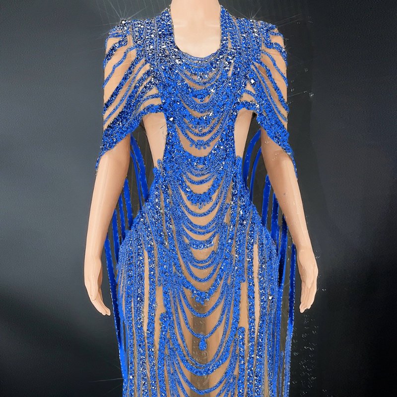 Celebrate Crystal Sequin Evening Gown - Image 4